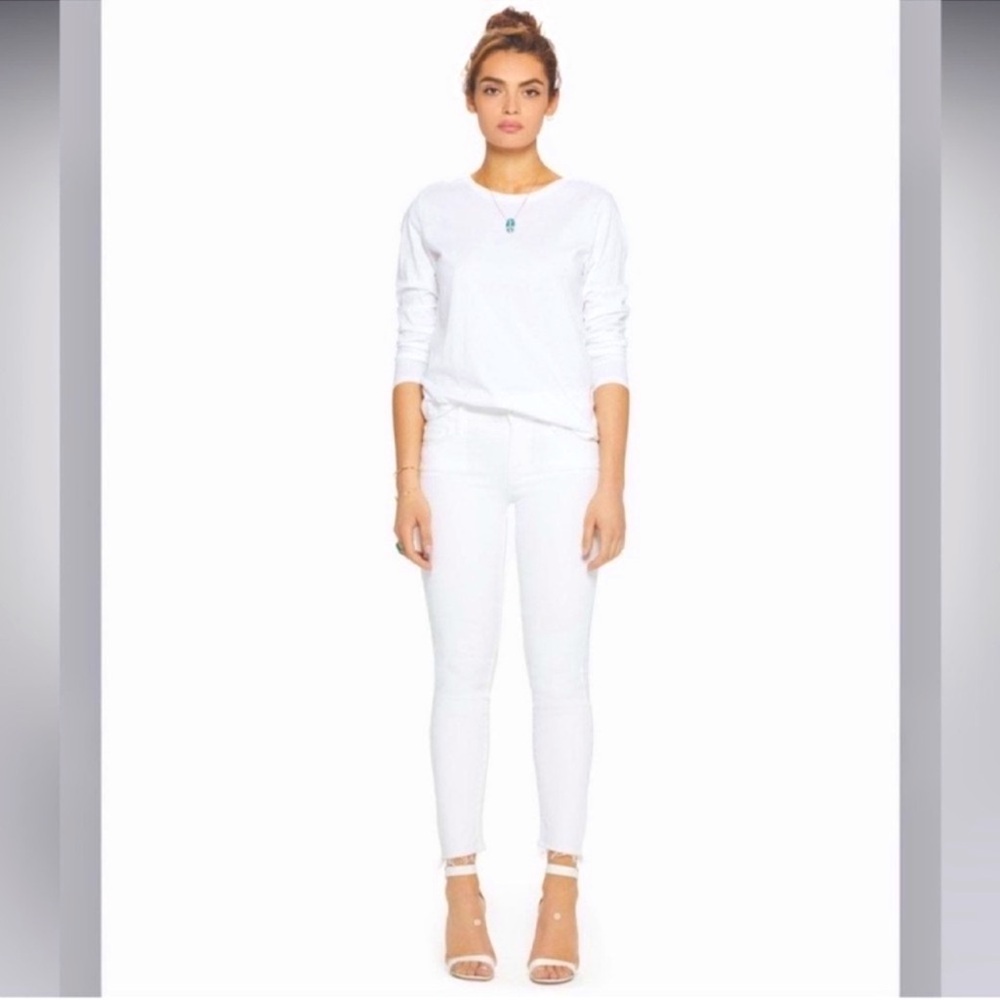 MOTHER LOOKER ANKLE FRAY Glass Slipper Jeans Size 31
